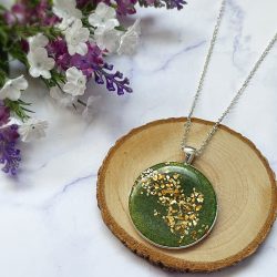 Dragon's Gold Resin Statement Necklace